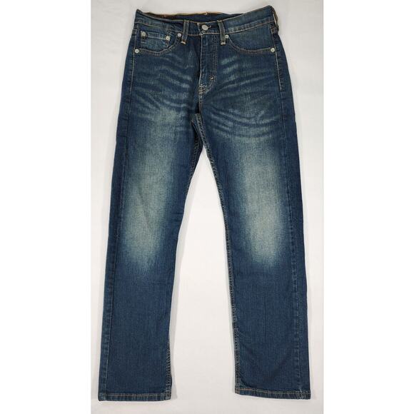Levis 505 Jeans Mens 29x30 Blue Original Red Tab Straight Leg Casual Workwear - Picture 1 of 16